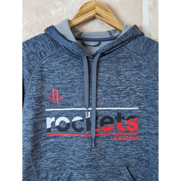 Adidas Men's Rockets Houston Climawarm Hooded Sweatshirt SIze Medium - Picture 2 of 7